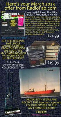 Laser 558 & Laser Hot Hits Jingles Double CD with NAB Cart & Free Poster Offer Laser 558 & Laser Hot Hits Jingles Double CD with NAB Cart & Free Poster Offer